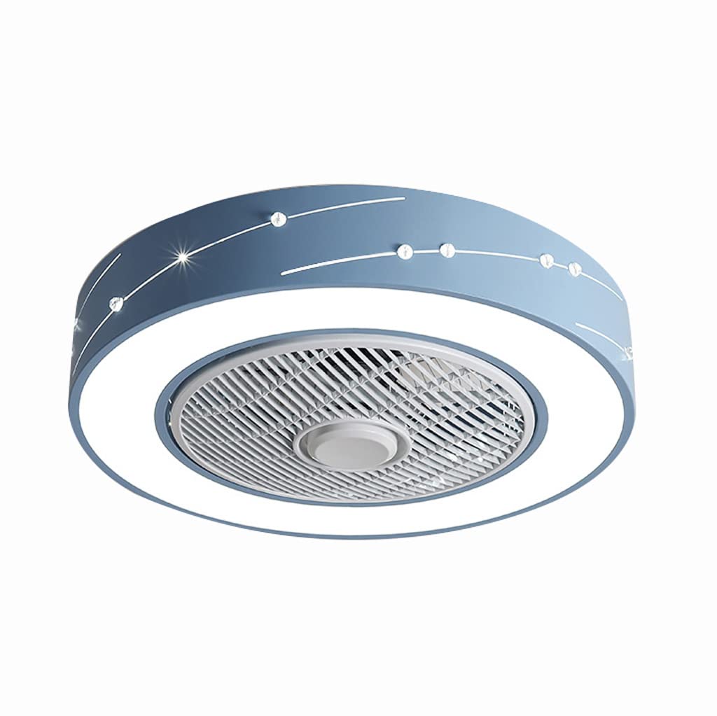 Modern LED Ceiling Fan with Light - 46W Acrylic Chandelier Fan, 3-Speed Remote Control & Timer - Perfect for Living Room, Bedroom and Office Cooling & Lighting