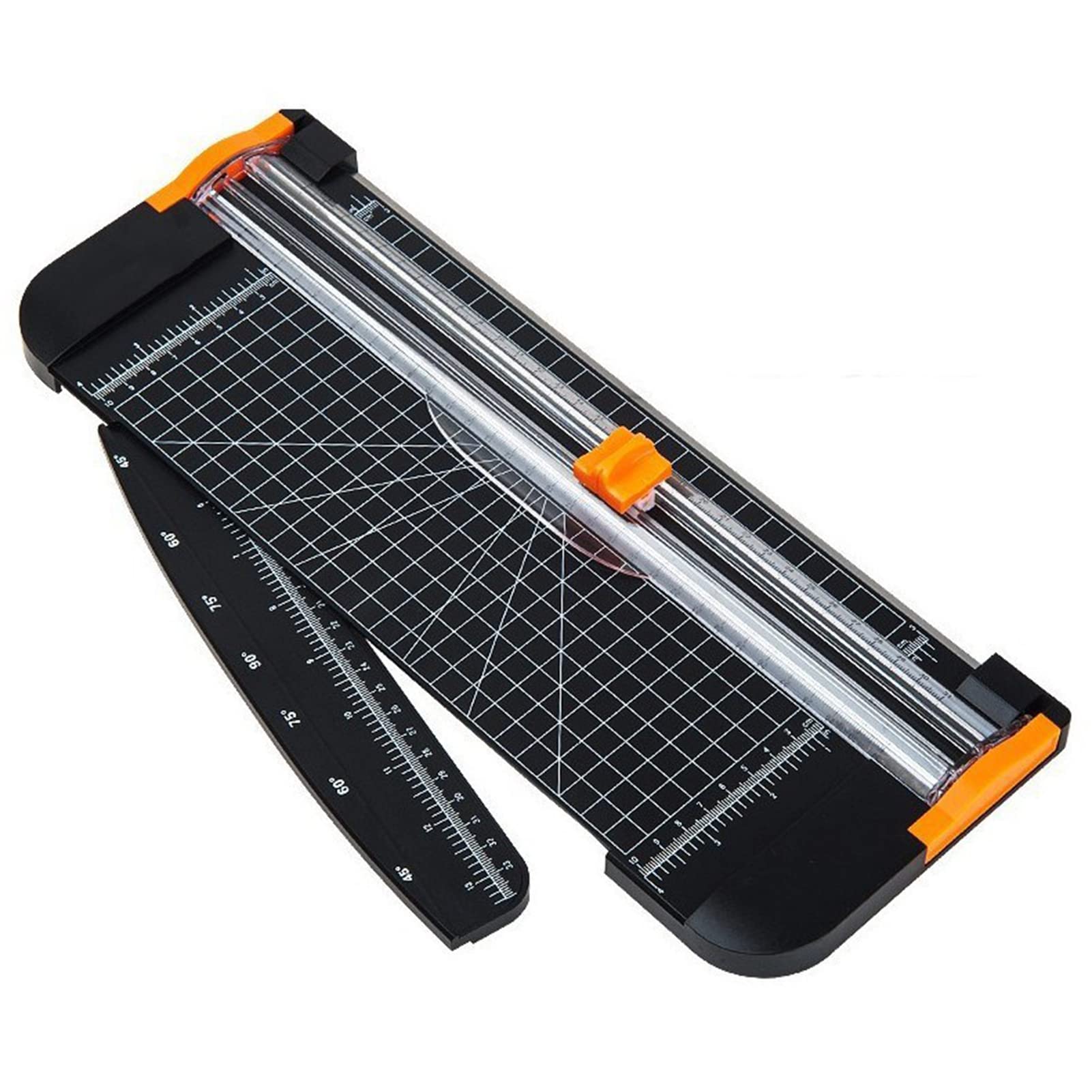 PrimaevalColossus Automatic Safety Paper Cutter with Side Ruler - Perfect for A4 Paper, Scrapbooking, Cardstock, Film & Office Use | Craft, Photo & Art Paper Cutting Tool for DIY Projects & Office Work