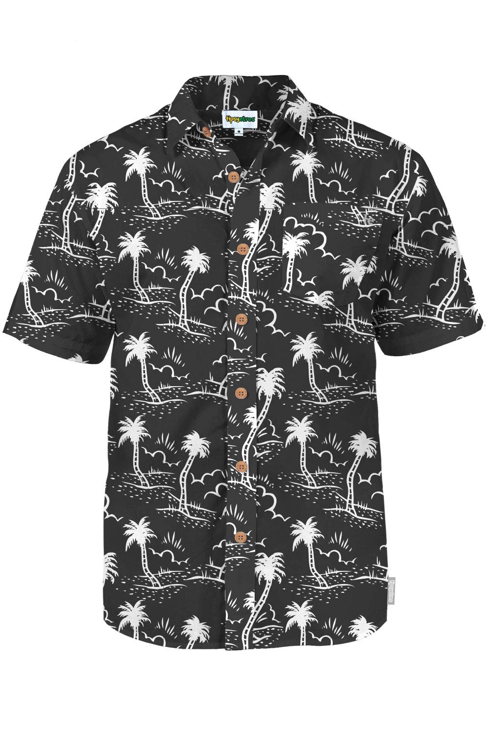 Tipsy Elves Men's Hawaiian Shirts - Breathable Short Sleeve Aloha Shirts for Summer Beach Vacation, Luau Party & Tropical Getaway
