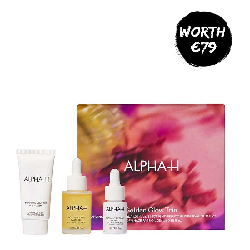 Alpha H Golden Glow Trio Gift Set - Brightening Skincare Set with Vitamin C & Glycolic Acid - Perfect for Anti-Aging & Glowing Skin at Home Spa