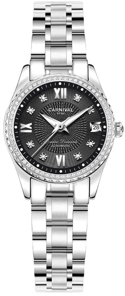 Luxury Women's Automatic Self-Winding Watch - Gold/Silver Stainless Steel Waterproof Diamond Wristwatch for Women | Perfect for Business, Party & Everyday Wear