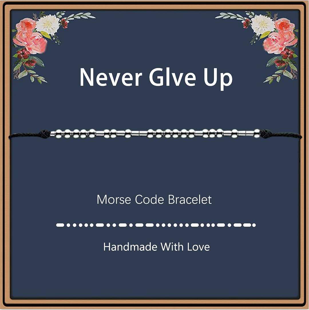 Morse Code Bracelets for Women - Inspirational Jewelry Gift for Her, Best Friend, Birthday, Graduation - Perfect for Daily Wear, Special Occasions & Meaningful Surprises