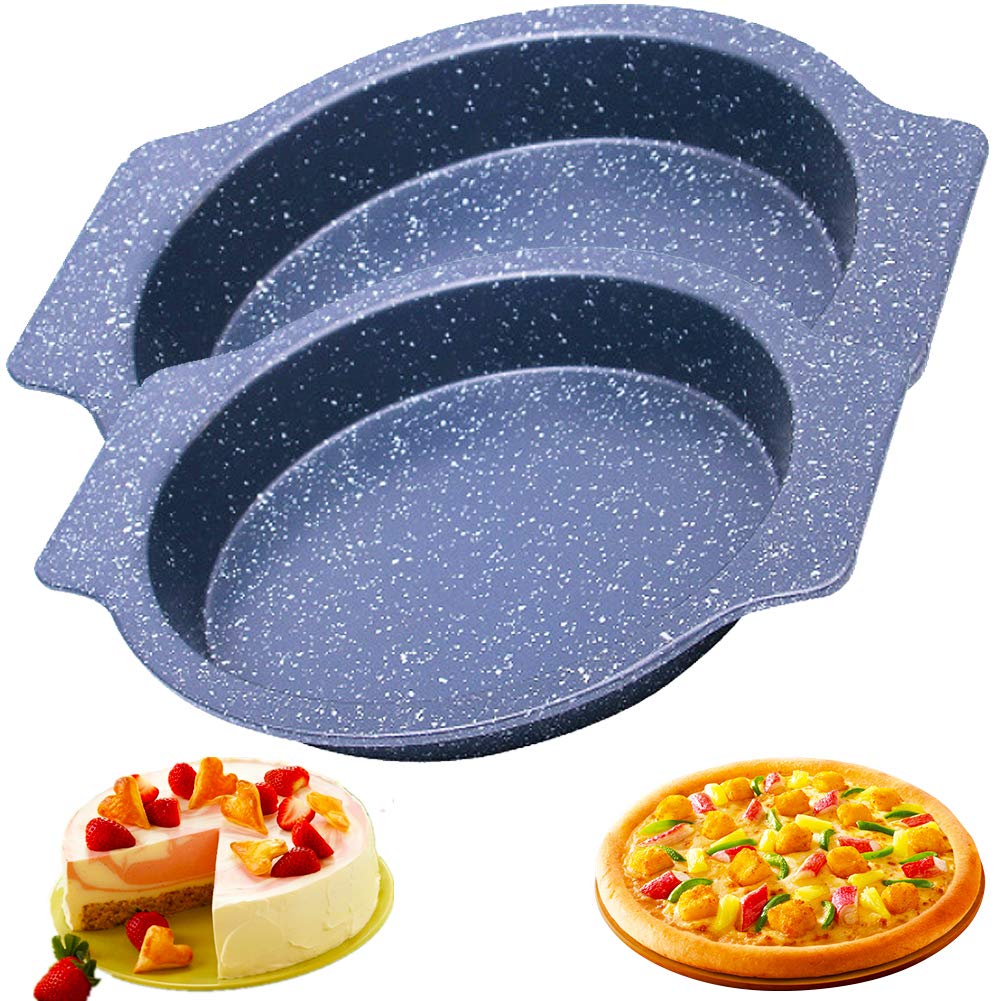 Bestzy 10.2/11-Inch Round Rainbow Cake Pan Set - Non-Stick Layer Cake Baking Mold for Extra Large Cakes, Pancakes, Taco, Berissa Cake, Omelet Frittata & Resin Crafts - Perfect for Baking, Cooking & DIY Crafts