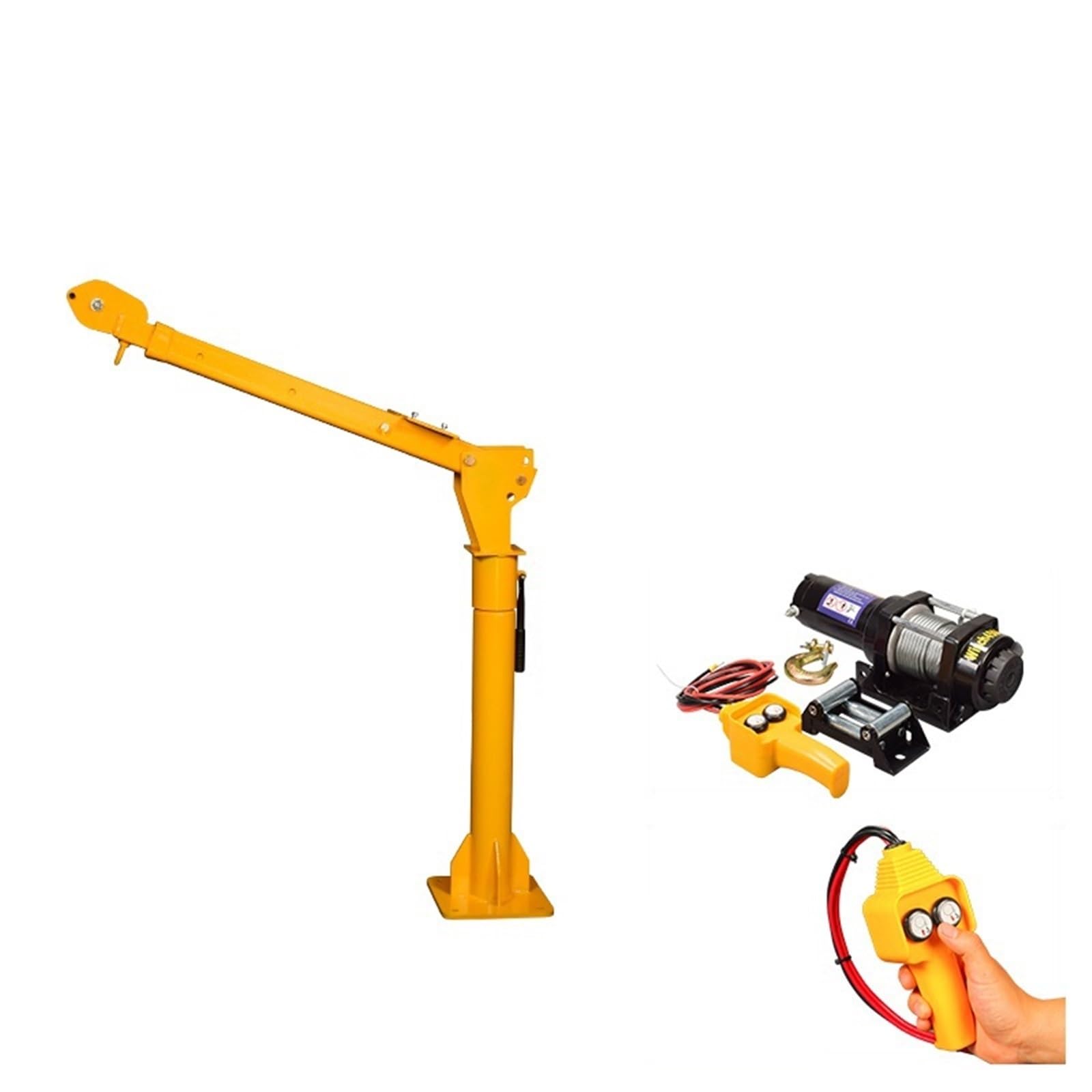 12V 24V Electric Hand Crank Winch - Heavy Duty Truck & Vehicle Mounted Hoist for Off-Road, Towing & Household Lifting | Waterproof & Durable