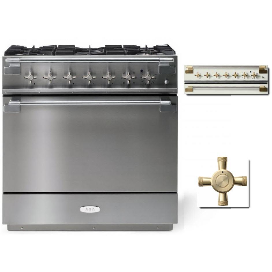 AGA 36-Inch Elise Freestanding Dual Fuel Range with True European Convection - AEL361DFABSS | Professional Gas & Electric Stove for Home Chefs | Perfect for Baking, Roasting & Gourmet Cooking