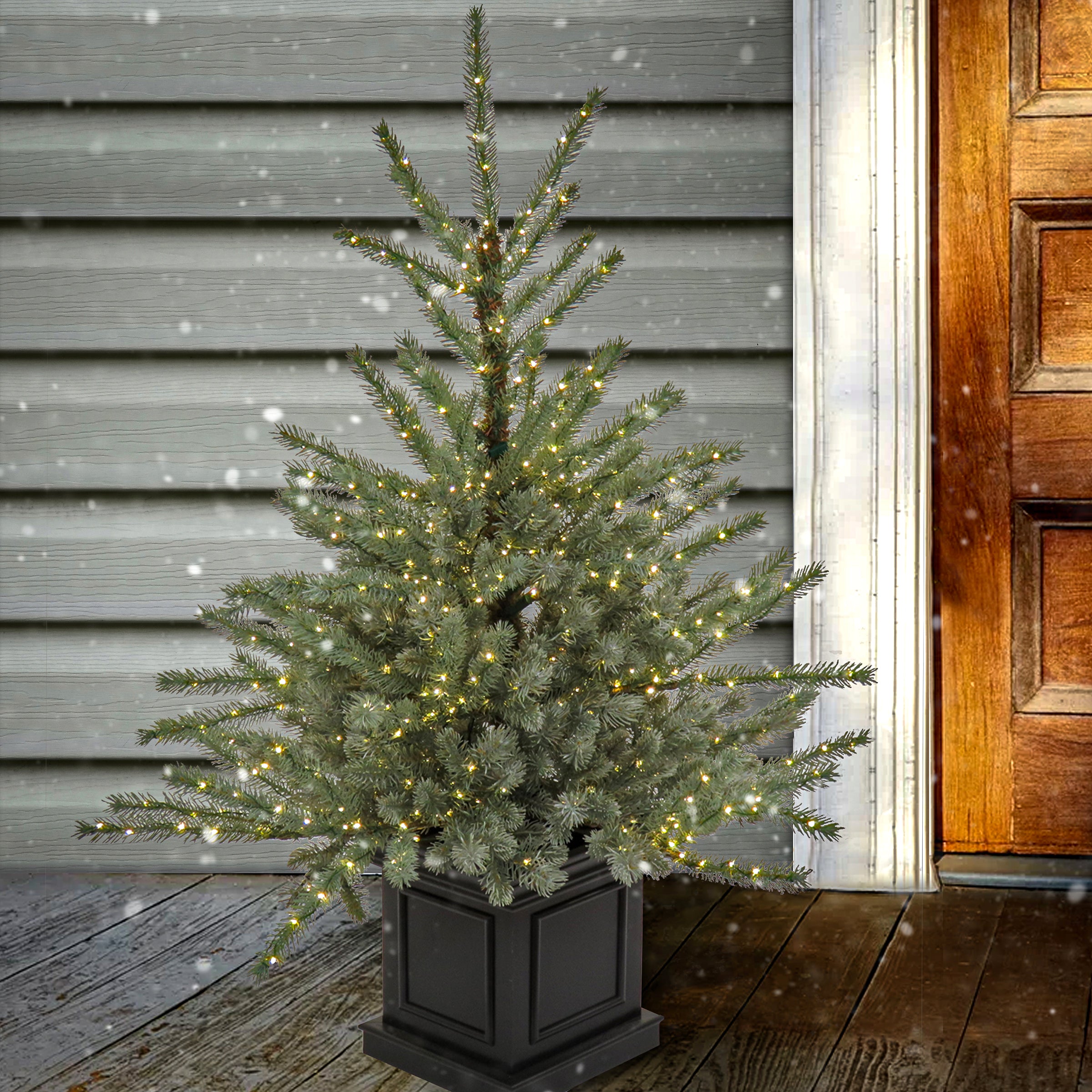 4 ft Pre-Lit Aberdeen Blue Spruce Artificial Christmas Tree - Perfect for Home, Office & Holiday Decorations
