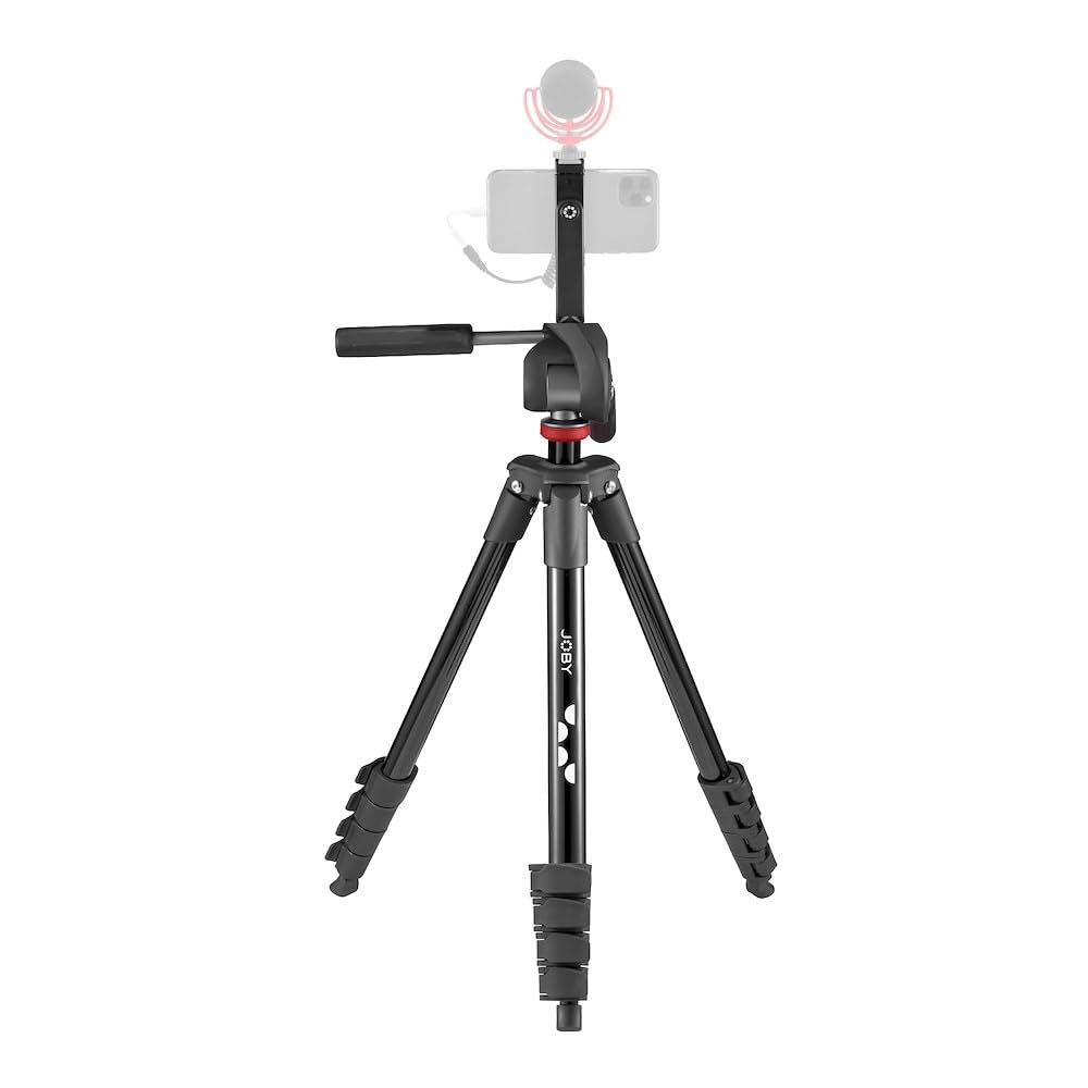 JOBY Compact Advanced Tripod Kit - 3-Way Head Tripod for DSLR, Mirrorless & Smartphones with Quick Release (1/4-20