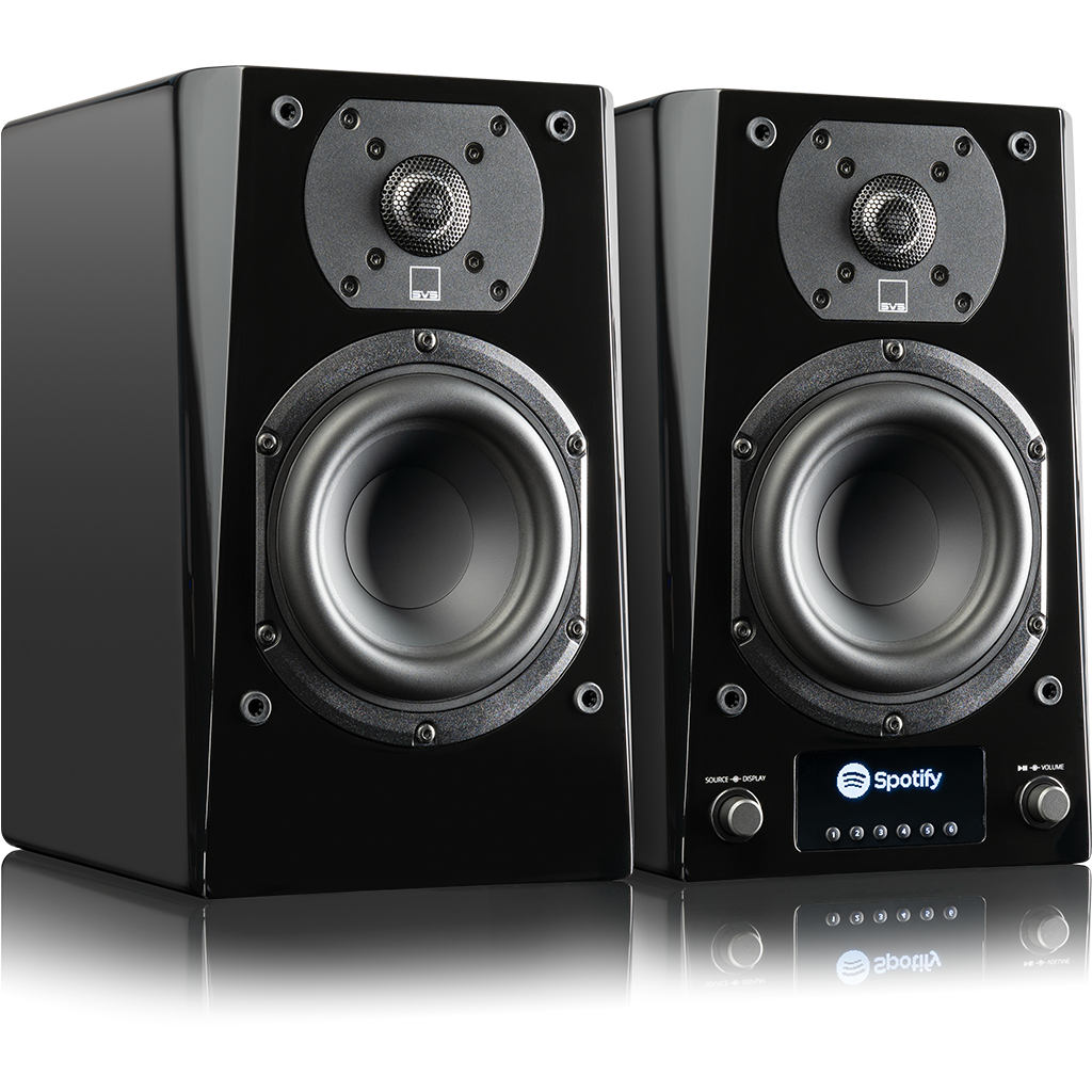 Prime Wireless Pro Powered Speaker Pair - Piano Gloss Black - High-Quality Bluetooth Speakers for Home Theater, Parties & Outdoor Events - Premium Sound System with Deep Bass & Crystal Clear Audio