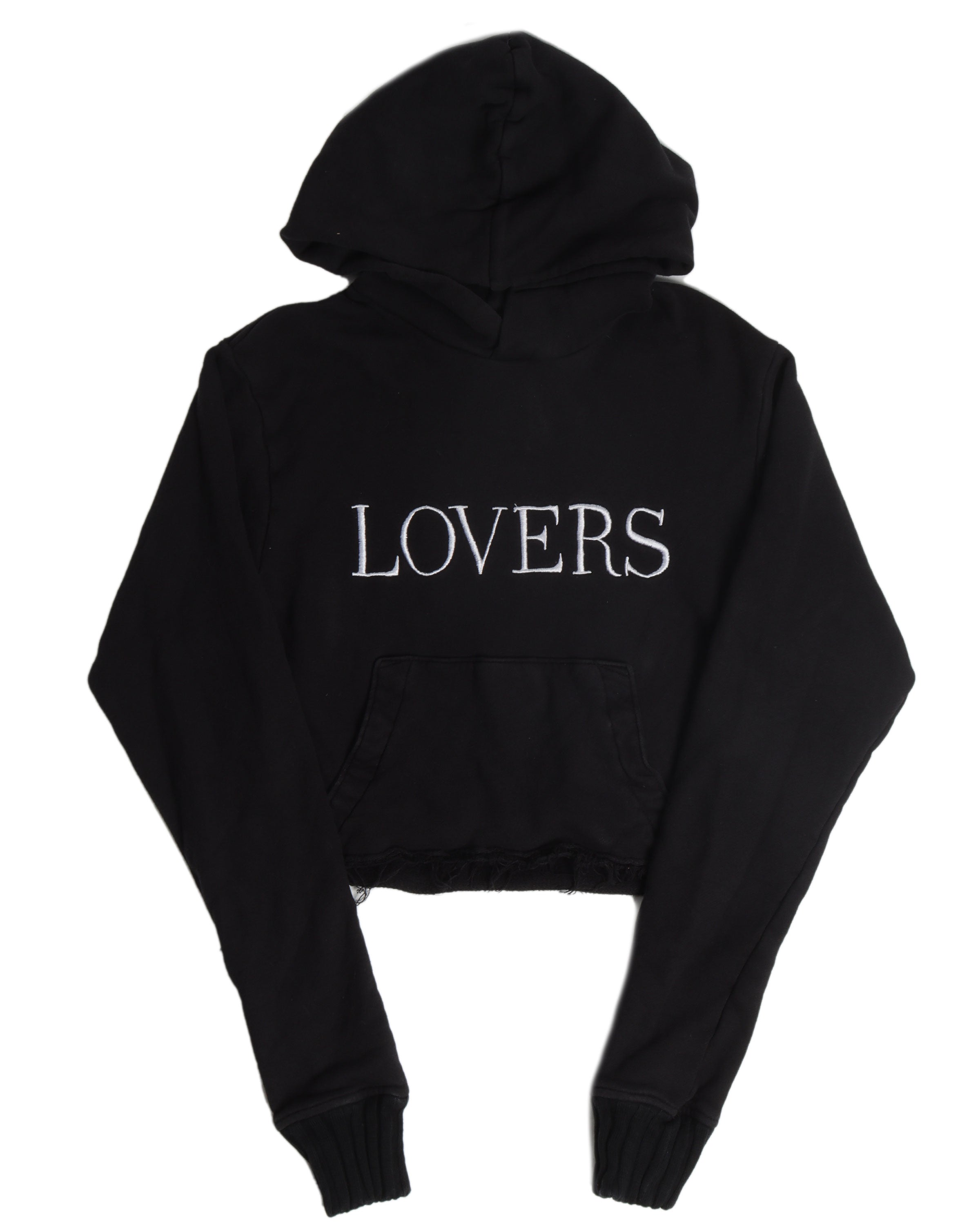 Trendy LOVERS Cropped Hoodie for Women - Soft & Stylish Pullover Sweatshirt | Perfect for Casual Outfits, Streetwear & Loungewear
