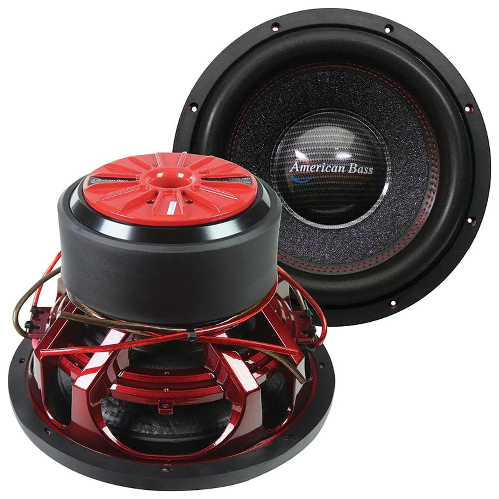 American Bass HAWK1244 12-Inch 3000W Dual 4 Ohm Car Audio Subwoofer - Powerful Bass for Trucks, SUVs & Custom Car Audio Systems