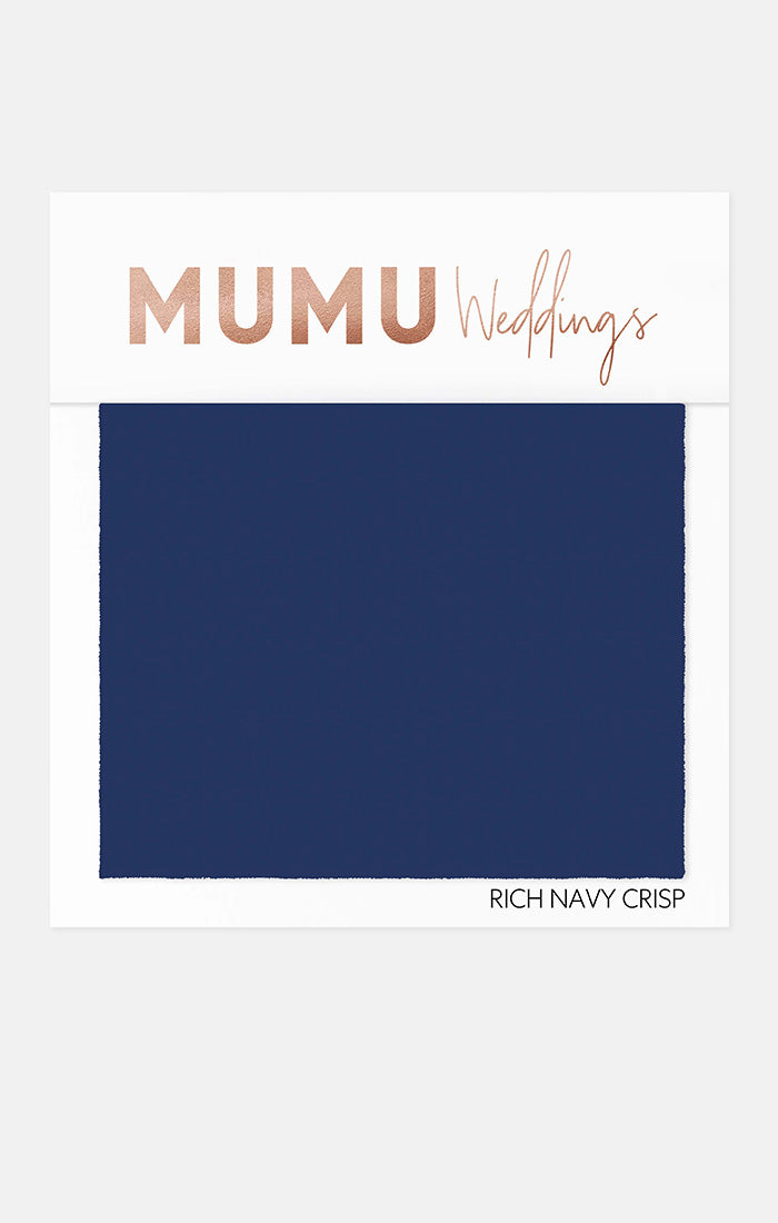 Bridesmaid Fabric Swatches - Premium Rich Navy Blue Cotton Samples for Wedding Dress Selection | Perfect for Bridal Party Color Coordination & DIY Projects