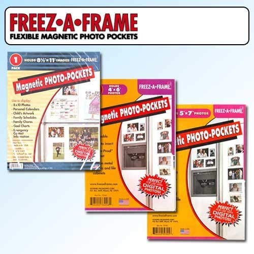 Clear Magnetic Photo Frames Set - 4x6, 5x7, 8.5x11 for Fridge & Office