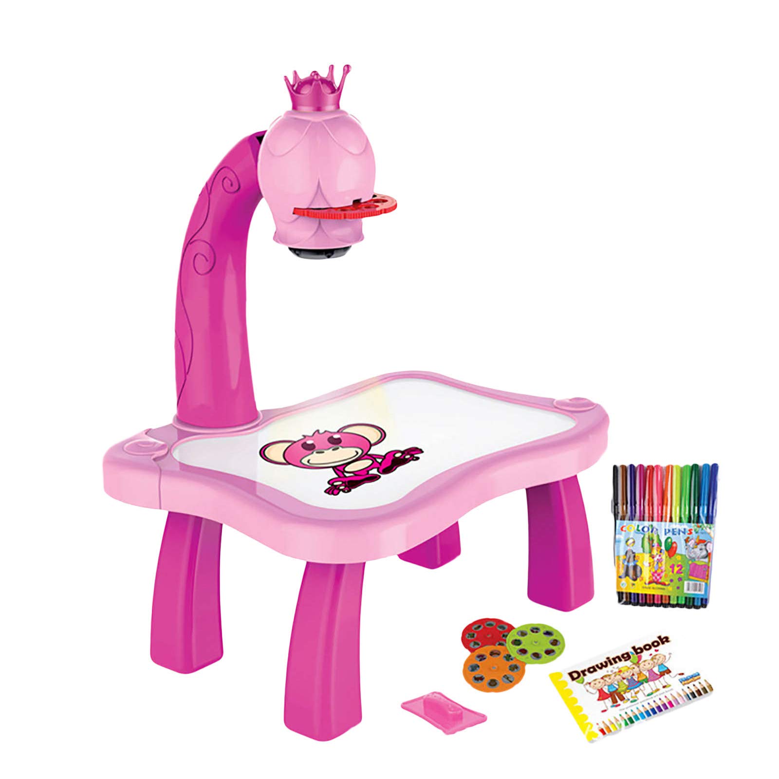 WNSLSK Kids Smart Projector Desk with Light & Music - Educational Drawing & Learning Toy for Children (5Ml) - Perfect for Home Schooling, Early Childhood Development & Creative Playtime