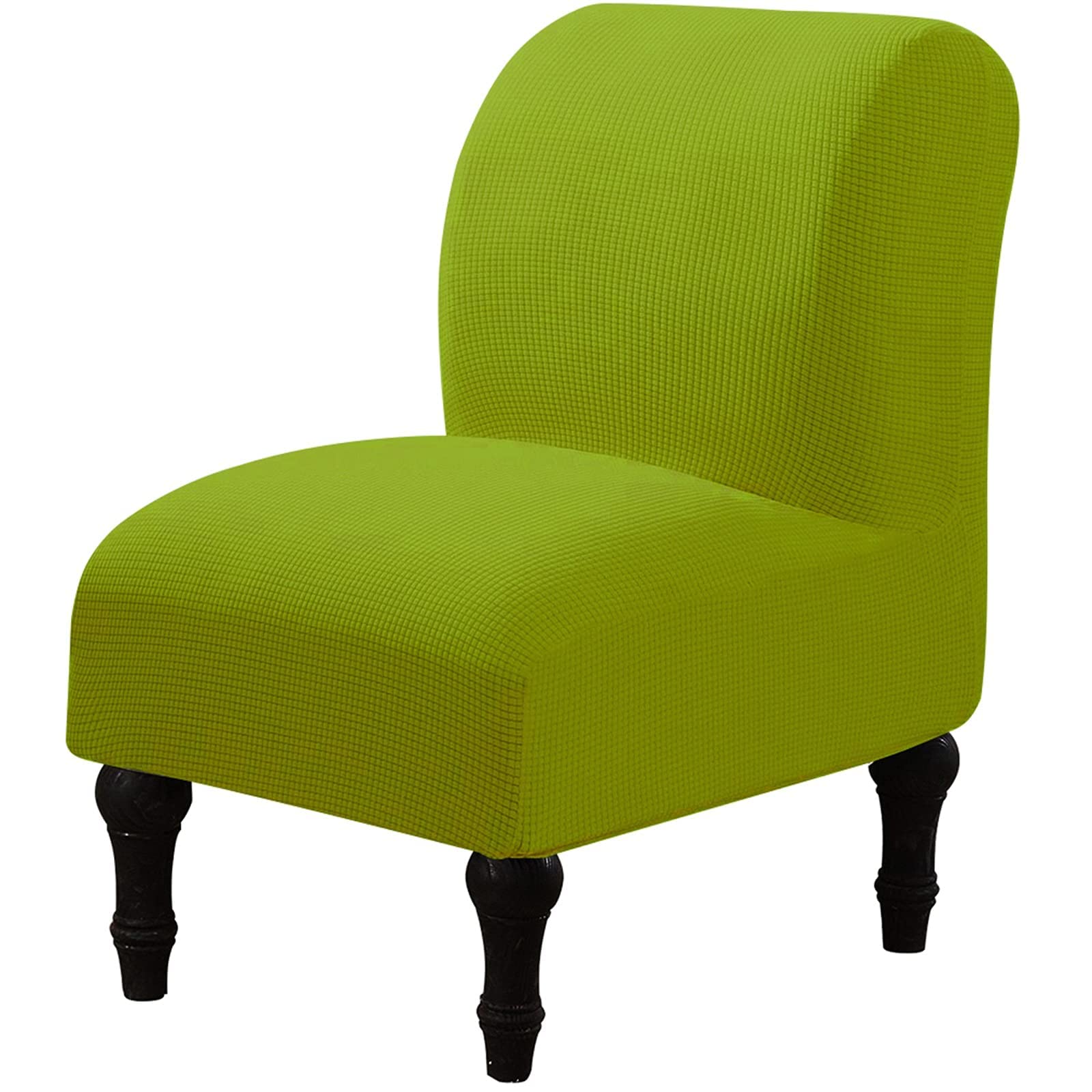 Eco-Friendly Armless Chair Slipcover - Washable & Removable Accent Chair Cover with Printed Design - Furniture Protector for Living Room, Dining Room & Hotel Use