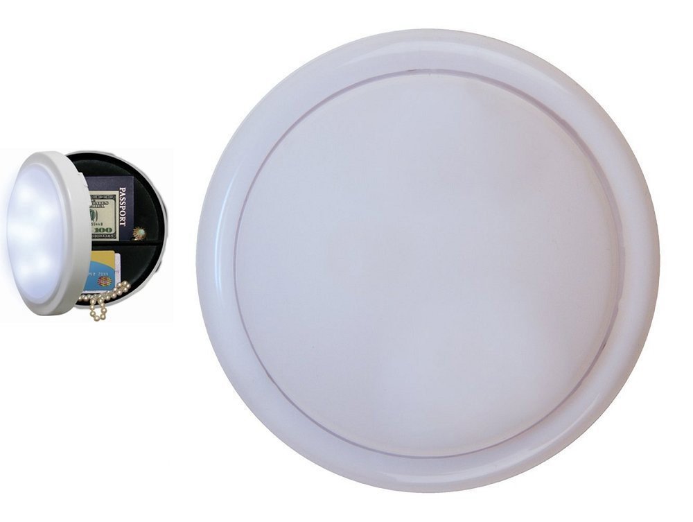 Secret Closet Storage Lamp with Bonus Organizing Guide - Hidden Safe for Valuables, Money, Jewelry, Passport - Perfect for Home, Office, and Travel Security