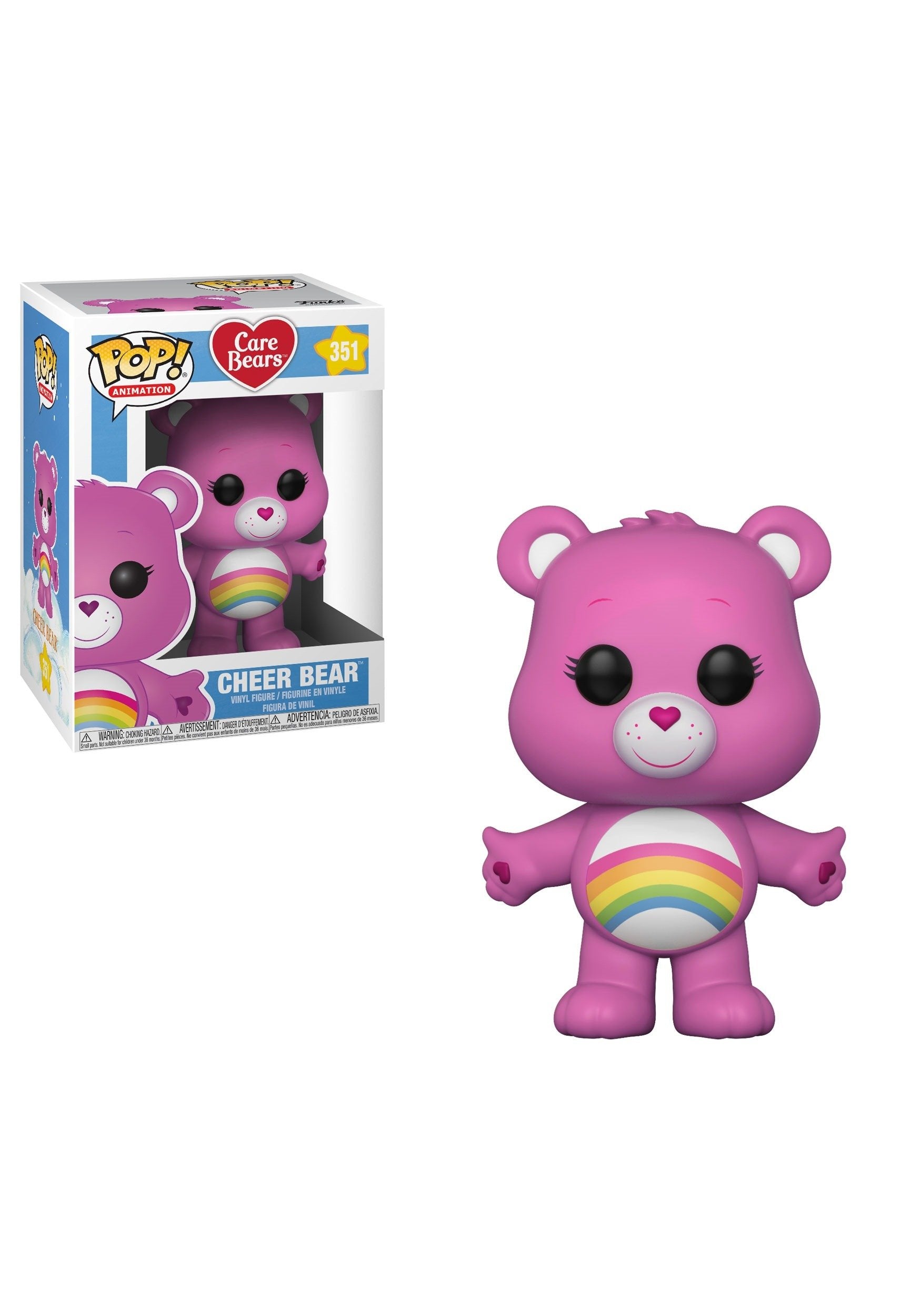 Care Bears Cheer Bear #351 Pop Vinyl Figure - Funko Pop Collectible Toy for Kids & Adults - Perfect for Display, Gifts & Pop Culture Collections