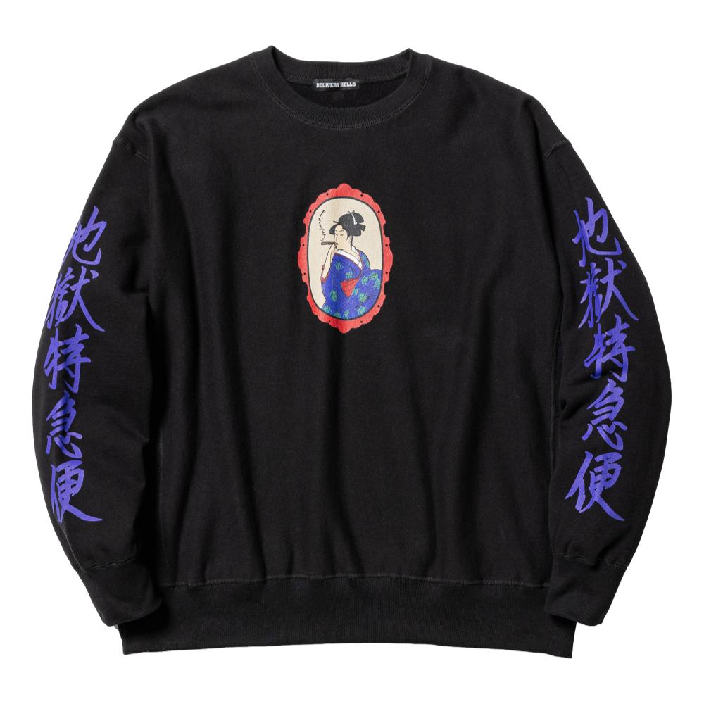 FLAGSTUFF Hell Express Black Sweatshirt - Stylish & Comfortable for Casual Wear, Gym, and Outdoor Activities