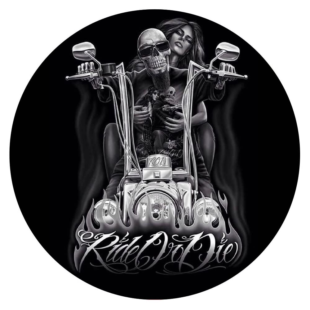 300 Piece Wall Art Puzzle - Diablo Series Grim Reaper Skull Poster Round Wooden Puzzle | Stress Relief & Educational Toy for Adults & Kids | Perfect for Family Game Night & Home Decor