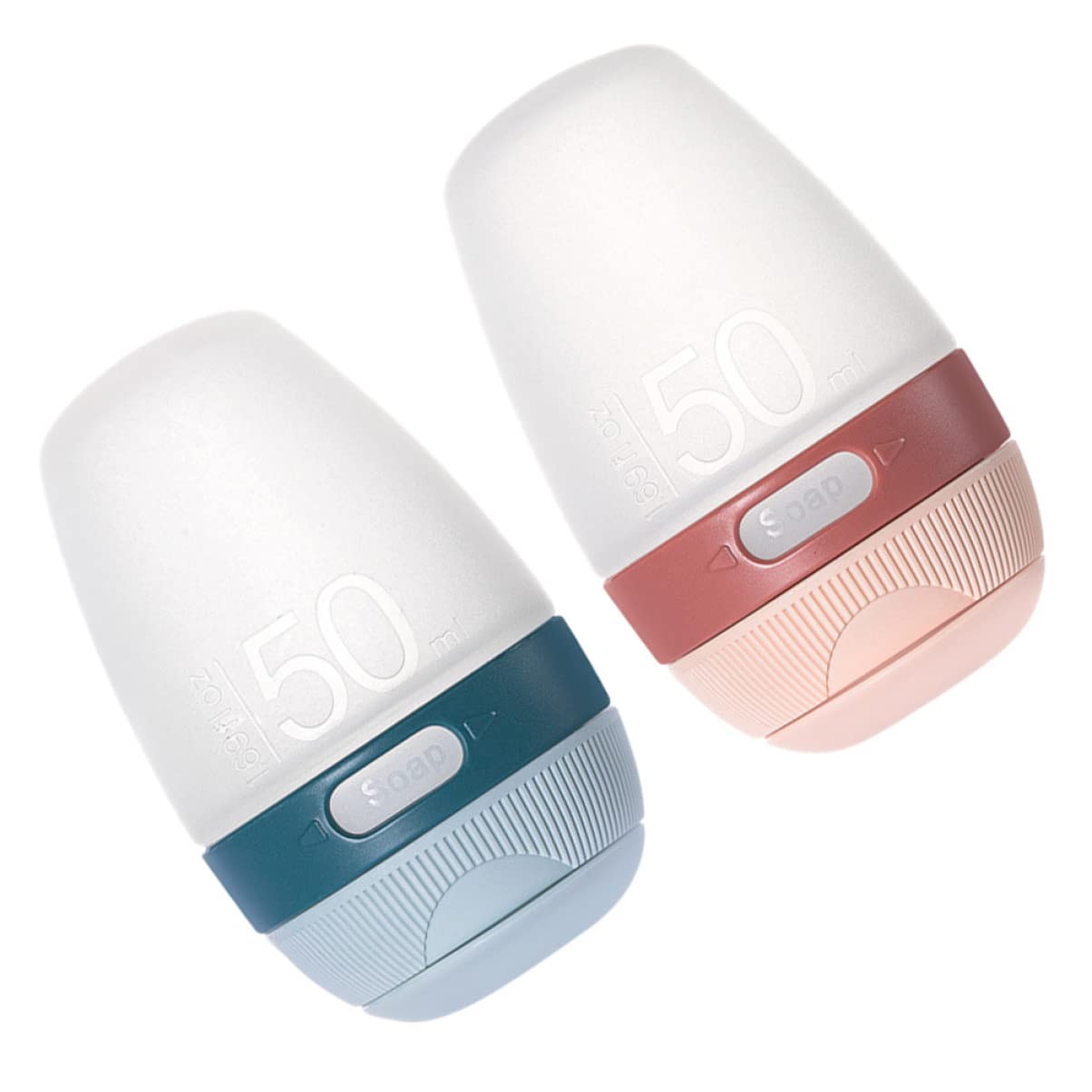 2-Pack Portable Silicone Travel Bottles for Shampoo & Toiletries - Leak-Proof, Squeezable, TSA Approved - Perfect for Air Travel, Gym, Camping & Vacation Essentials