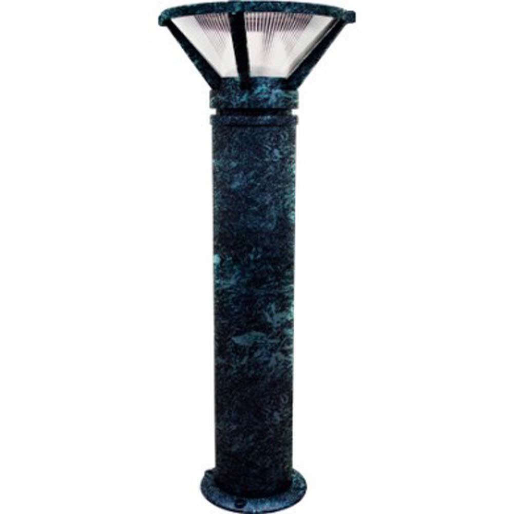D487-B Heavy Duty Powder Coated Cast Aluminum Bollard - Outdoor Parking Lot Safety Barrier, Security Post for Driveways, Walkways & Building Protection