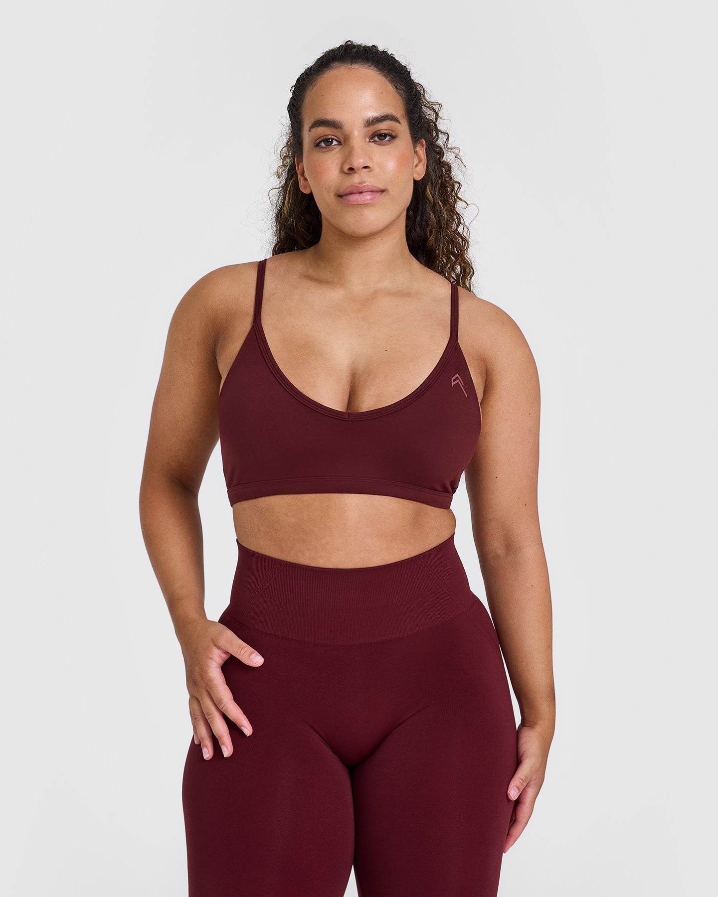 Timeless Strappy Bralette - Comfortable Wireless Lace Bralette in Rosewood | Perfect for Yoga, Lounge & Everyday Wear