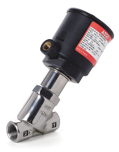 Bronze Angle Body Piston Valve, 3/4 Inch NPT, Normally Closed (NC) - Ideal for Water, Gas & Industrial Fluid Control Systems