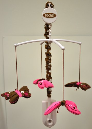 Bacati - Pink Butterfly Chocolate Mobile - Handmade Chocolate Decor for Baby Showers, Birthdays & Nursery Room Decorations