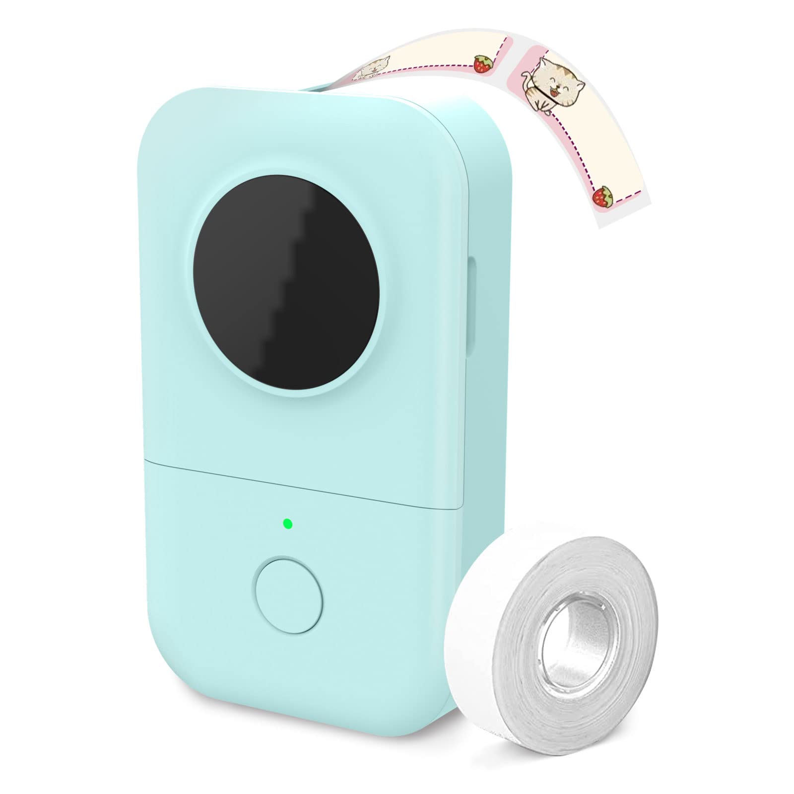 ZXM D30 Mini Bluetooth Label Printer with Tape - Portable, USB Rechargeable Label Maker Machine for Home & Office Organization (Green) | Perfect for Storage, Pantry, Crafting & File Labeling