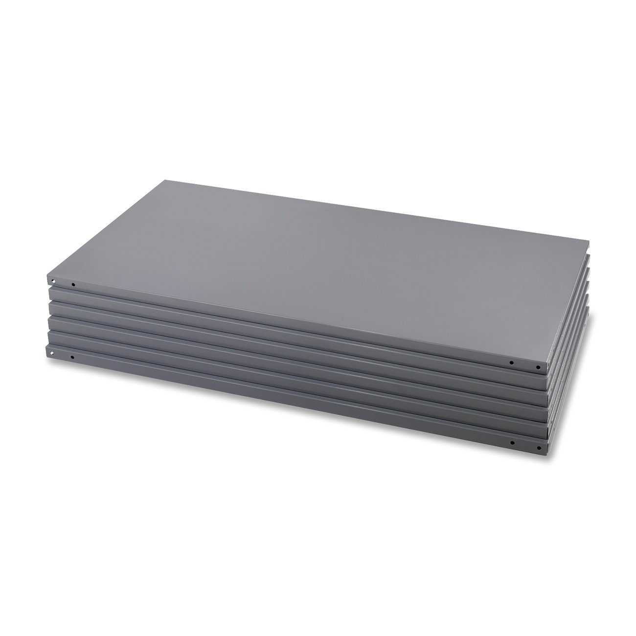 Safco Products 6255 Industrial Shelving Unit - 6 Gray Metal Shelves 48
