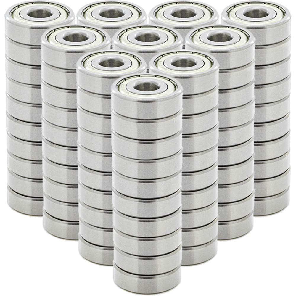 100-Pack 6200-ZZ Deep Groove Radial Ball Bearings 10mm x 30mm x 9mm (ID x OD x Width) Double Metal Shield C3 Clearance - Perfect for Electric Motors, Power Tools, and Industrial Machinery