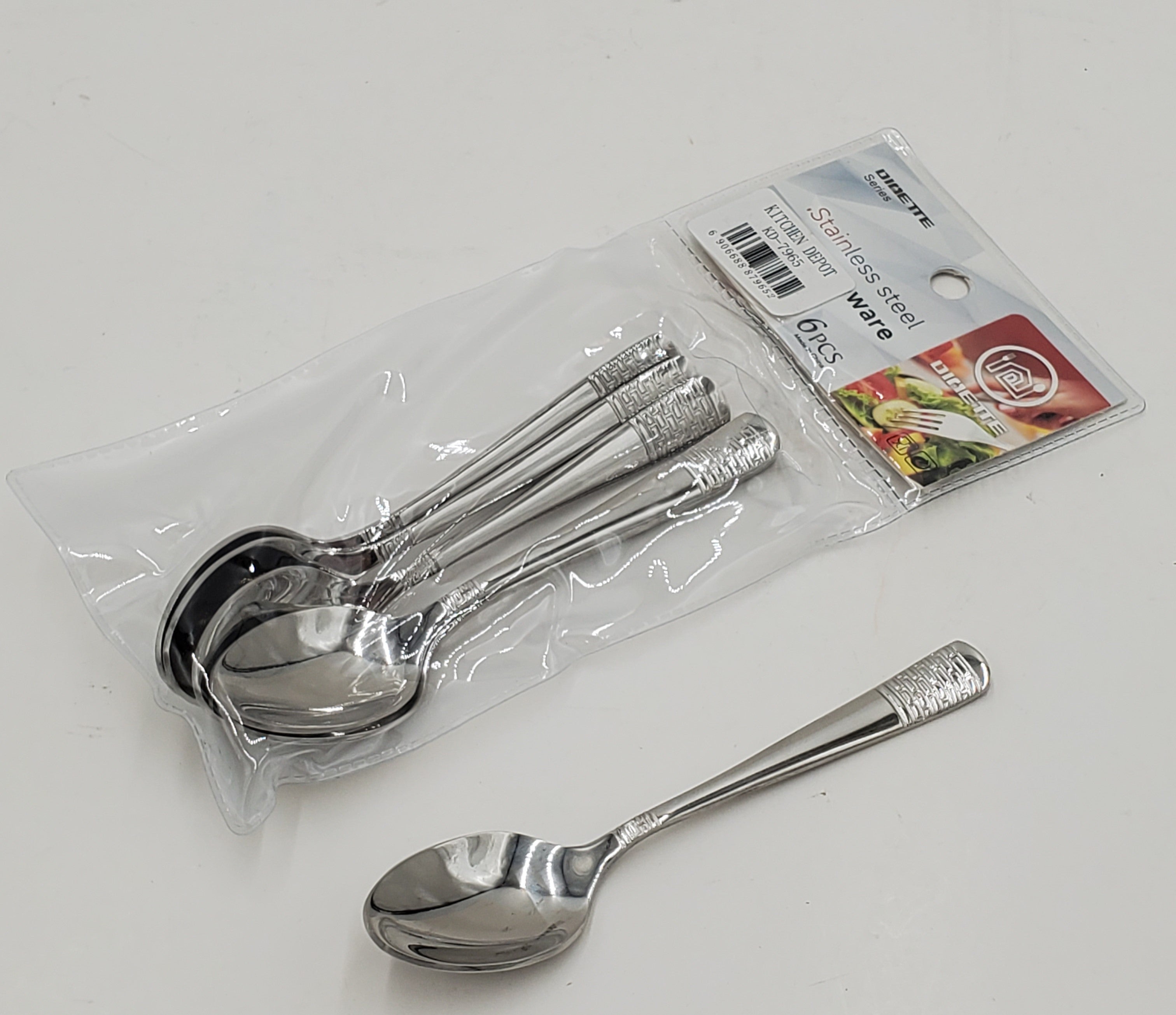 6-Piece Silver Tea Spoon Set - Elegant Stainless Steel Dessert Spoons for Tea, Coffee, and Desserts - Perfect for Afternoon Tea, Parties, and Home Dining