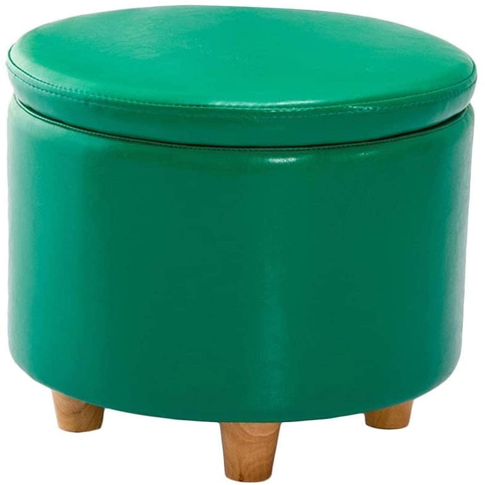 GTYT Multifunctional Storage Foot Stool - PU Fabric Sofa Stool with High Capacity, Non-Slip & Durable Design - Perfect for Living Room, Bedroom & Entryway Organization (Green)