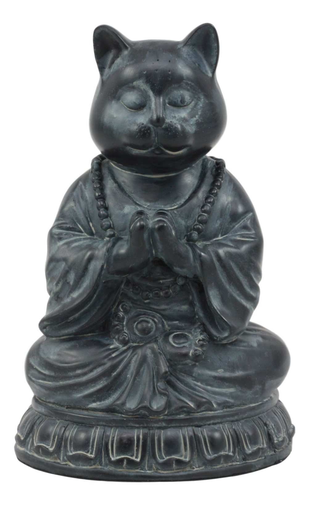 Meditating Buddha Cat Statue - Zen Decor for Home & Office