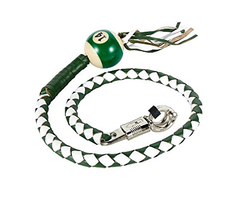 42 Inch Motorcycle Get Back Whip with 14 Pool Ball - Durable Safety Whip for Harley, Chopper & Cruiser Bikes - Perfect for Road Safety & Biker Style Accessories