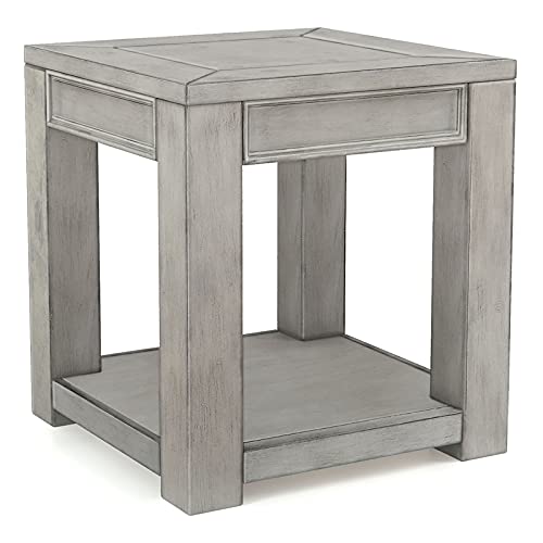 Furniture of America Deston Transitional Wood End Table in Antique White - Perfect for Living Room, Bedroom & Office Accent Furniture