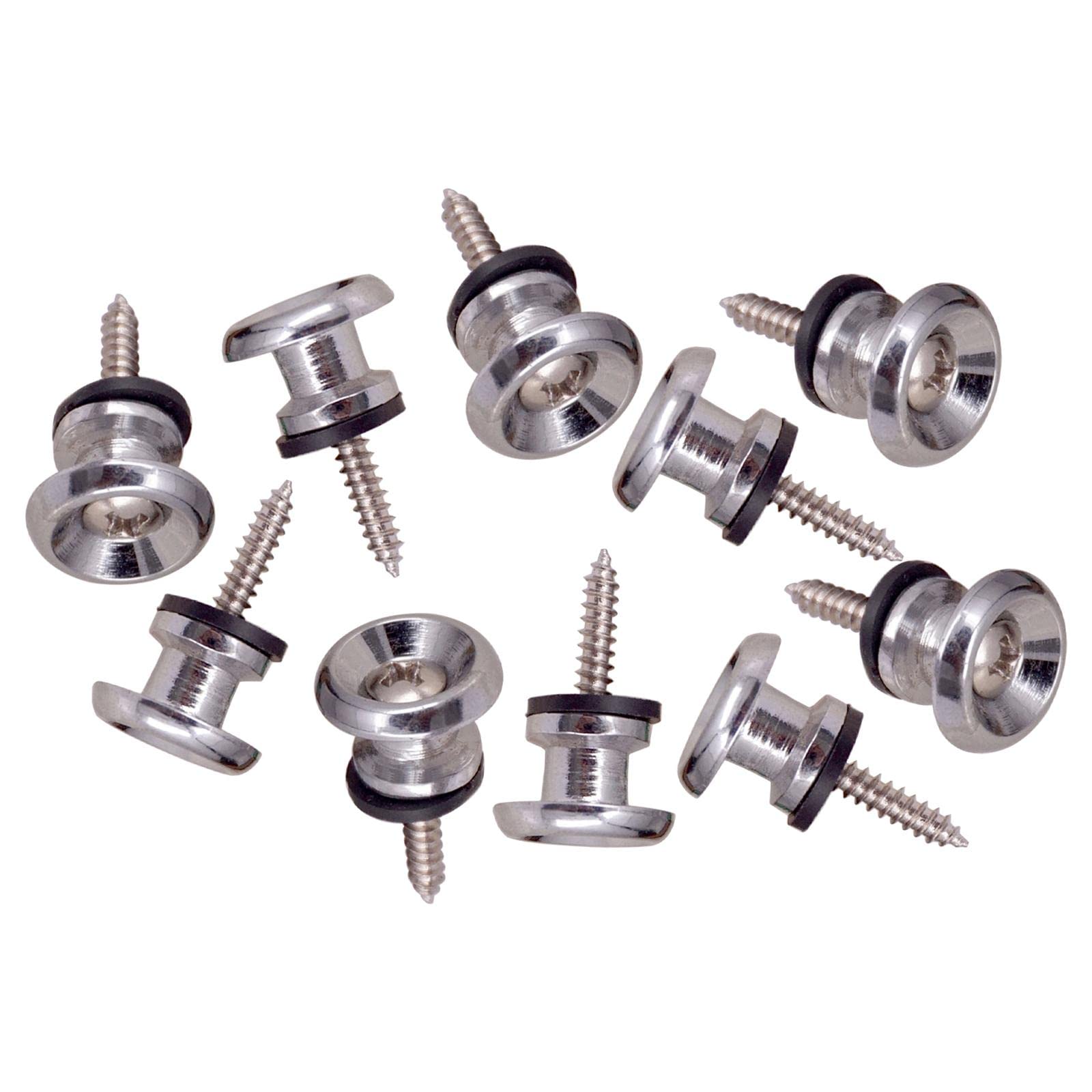 10Pcs Silver Guitar Bass Buttons for Bass, Classical Guitar, Ukulele, Acoustic Guitar & Banjo - Premium Replacement Parts for Musicians & DIY Instrument Repair