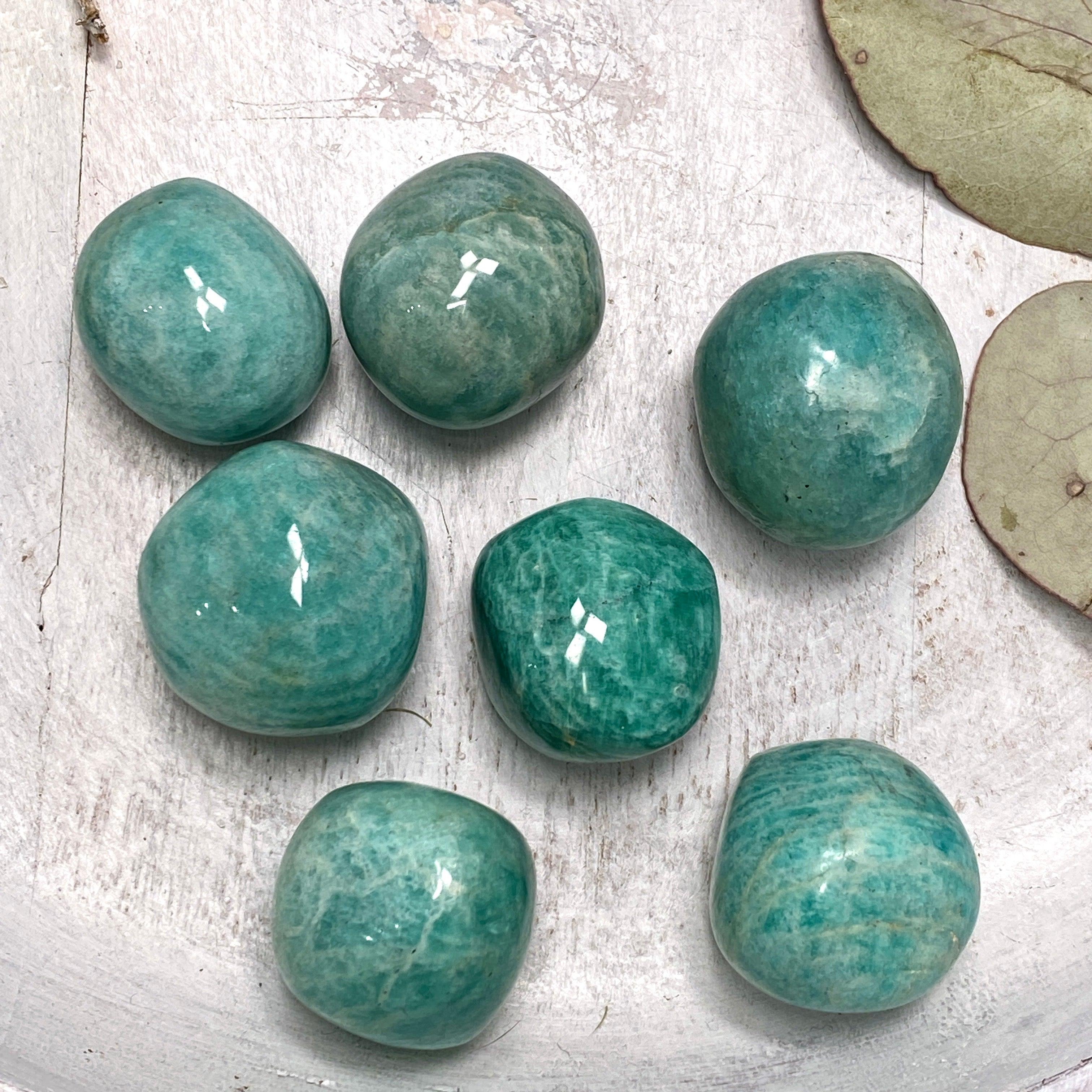 Amazonite Tumbled Stones - Natural Healing Crystals for Stress Relief, Chakra Balancing & Home Decor | Perfect for Meditation, Jewelry Making & Spiritual Gifts