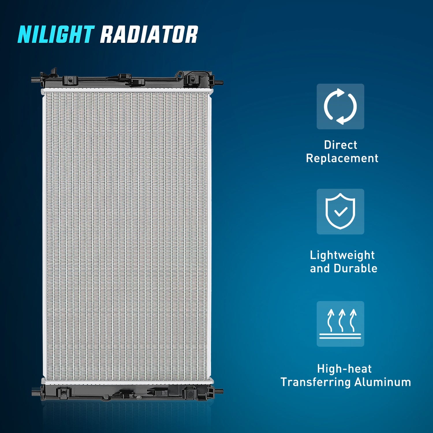 2007-2012 Dodge Caliber, Dodge Avenger & Jeep Compass Replacement Radiator - High Performance Cooling System for Sedans & SUVs - Perfect for Daily Commute & Road Trips