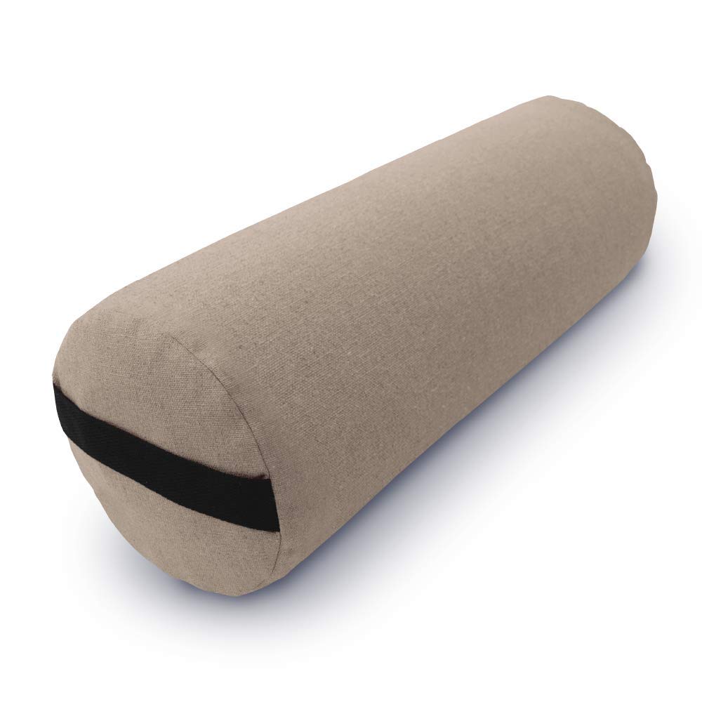 Premium Yoga Bolster for Meditation & Support - Eco-Friendly USA-Made Round or Rectangular Cushion with Organic Hemp Cover - Perfect for Yoga, Pilates, Physical Therapy & Home Relaxation