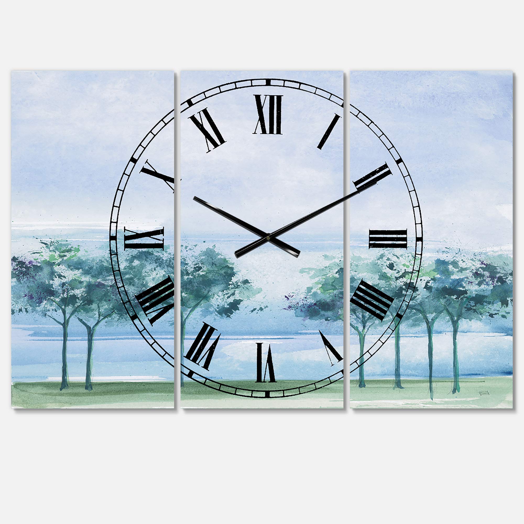 Designart Sea Shells Coastal Wall Clock - Nautical Round Metal Wall Art for Home, Living Room, Bedroom & Office Decor | Perfect for Beach House, Seaside Theme & Coastal Interior Design