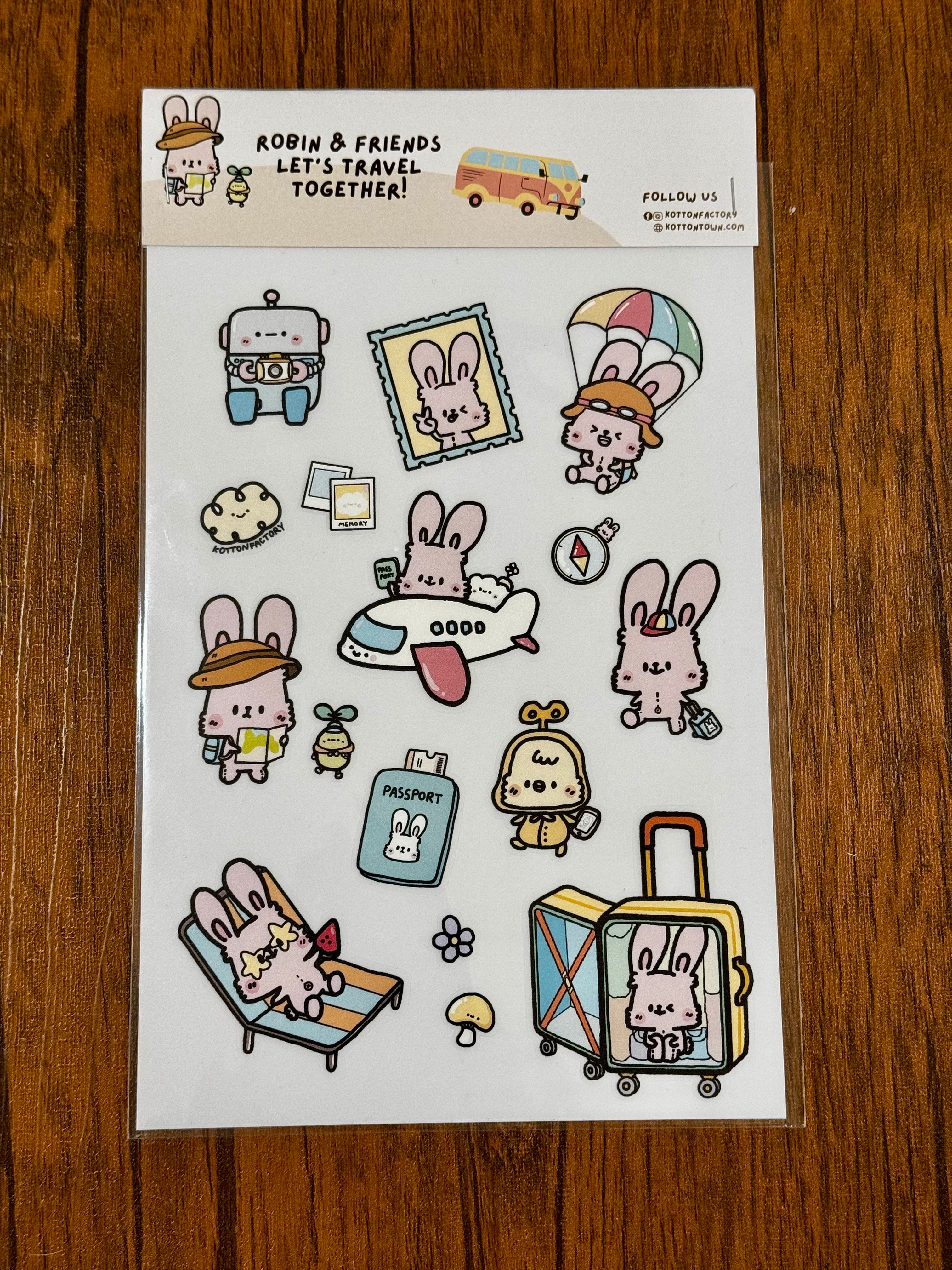 Robin & Friends Let's Travel Together Cotton Sheet Set - Soft & Comfortable Bedding for Kids & Toddlers - Perfect for Travel, Sleepovers & Cozy Nights