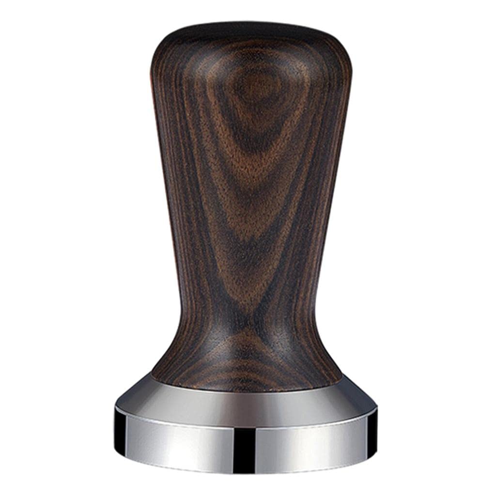 Premium Wooden Handle Coffee Tamper - 58mm Stainless Steel Espresso Powder Press with Rosewood Handle - Perfect for Baristas & Home Coffee Brewing - Ideal for Espresso Machines & Coffee Shops