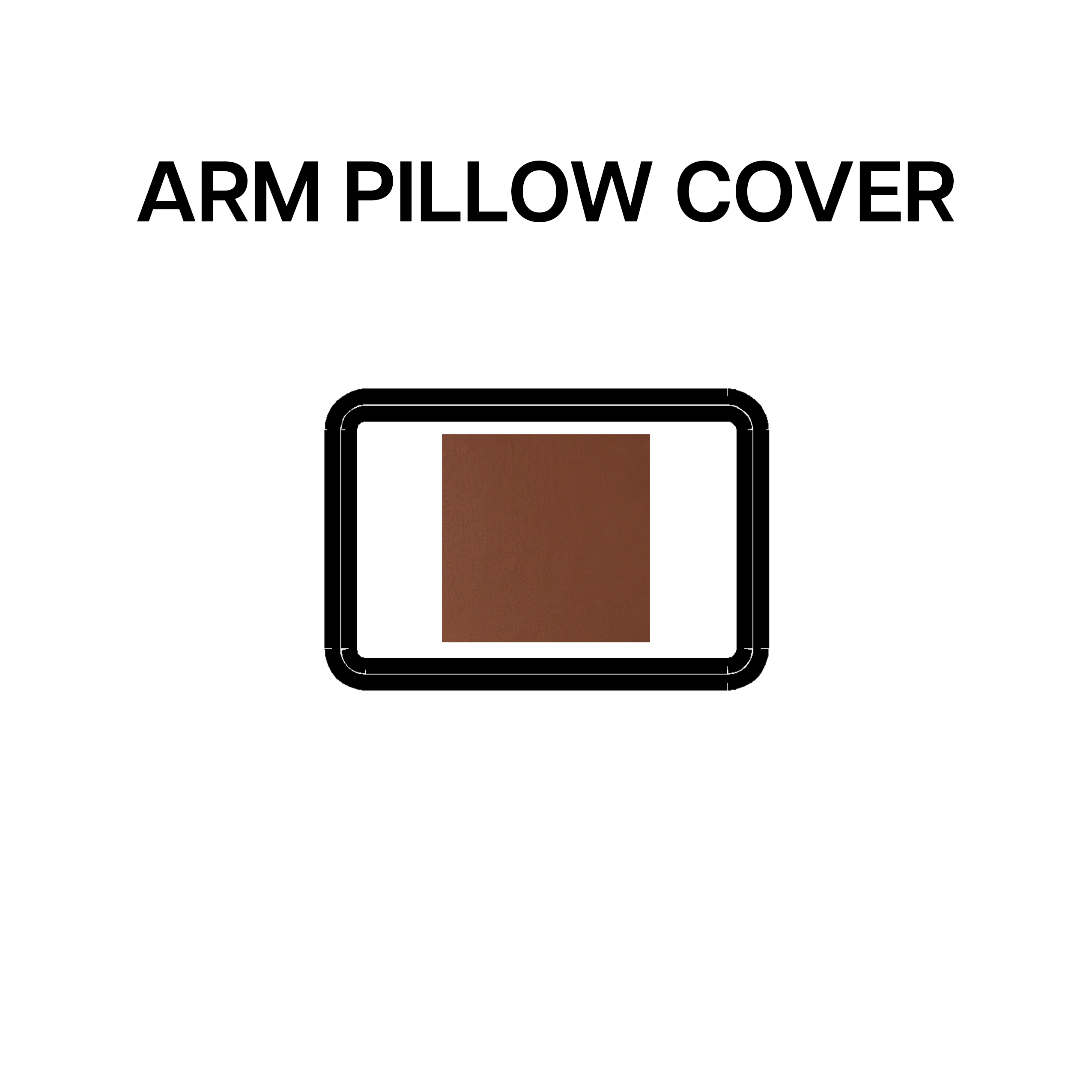 Premium Chocolate Brown Arm Pillow Cover BP 639 55 - Soft & Comfortable Armrest Pillow Case for Sofa, Bed, Office Chair - Home & Office Decor Accessory