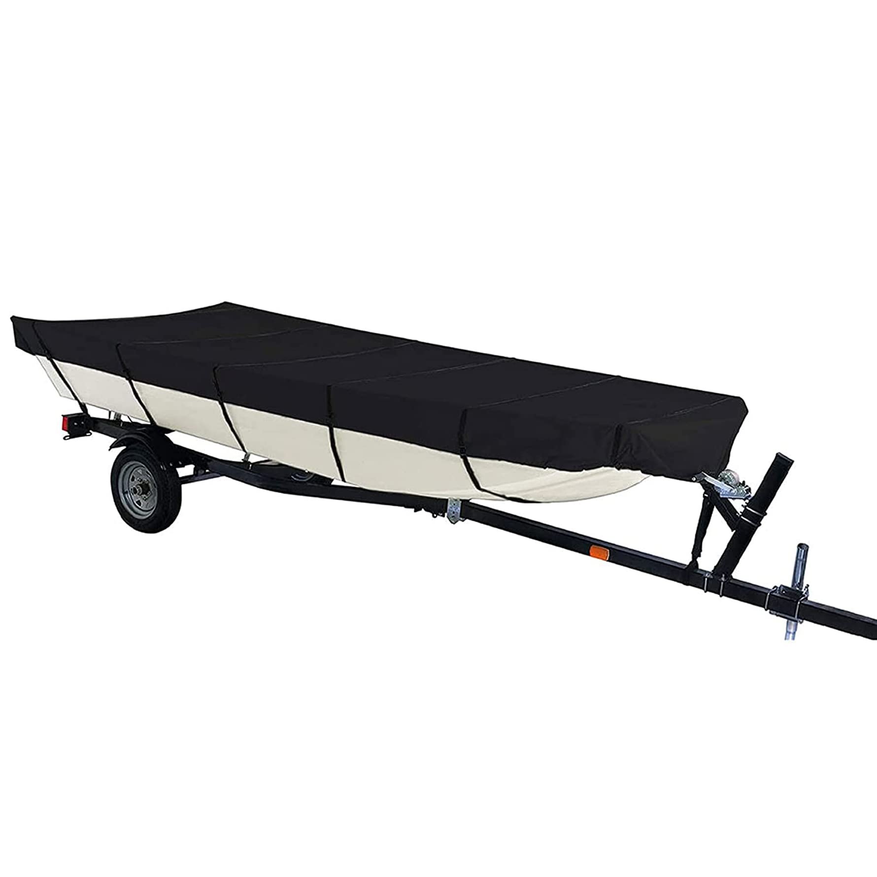 Waterproof Heavy Duty Boat Cover for Jon Boat 12Ft - Trailerable Replacement up to 56 Inch Beam Width - Perfect for Outdoor Storage & Marine Protection