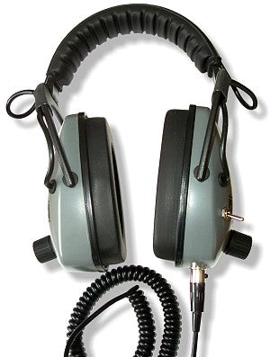 DetectorPro Gray Ghost NDT Headphone - Professional Metal Detecting Headphones for Treasure Hunting & Relic Recovery - Perfect for Beach, Field & Archaeological Exploration