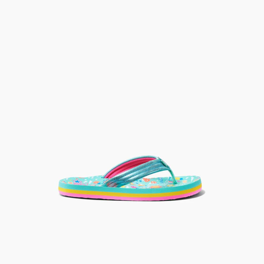 Reef Rainbow Love Kids Ahi Sandals - Waterproof & Comfortable Beach Shoes for Boys & Girls - Perfect for Swimming, Surfing, and Summer Outdoor Adventures