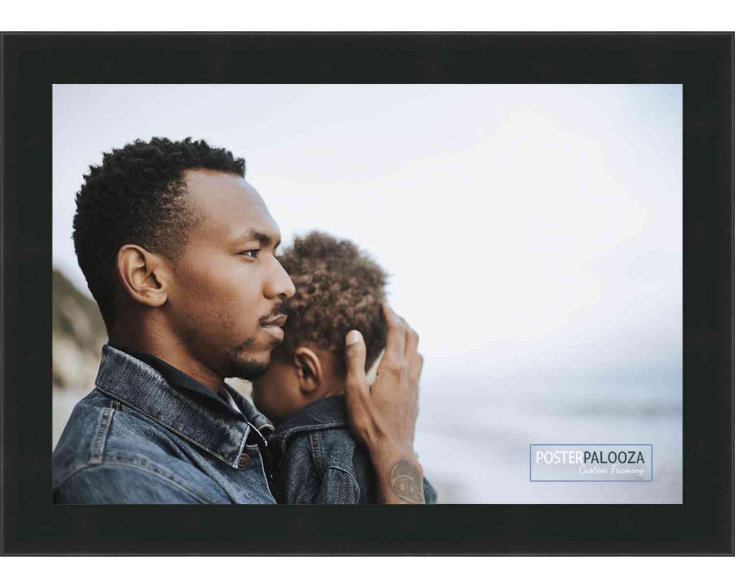 4x6 Contemporary Black Wood Picture Frame with UV Acrylic & Foam Backing - Wall Decor, Photo Display, Home & Office Decor - Perfect for Family Photos, Artwork & Memorabilia