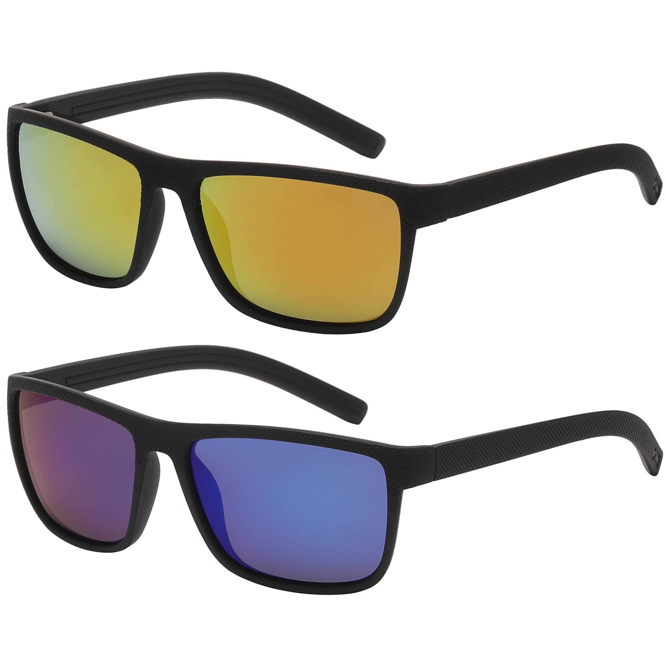 2 Pack Men's Sport Polarized Matte Sunglasses - UV400 Protection & Anti-Glare - Perfect for Running, Cycling, Fishing & Outdoor Activities