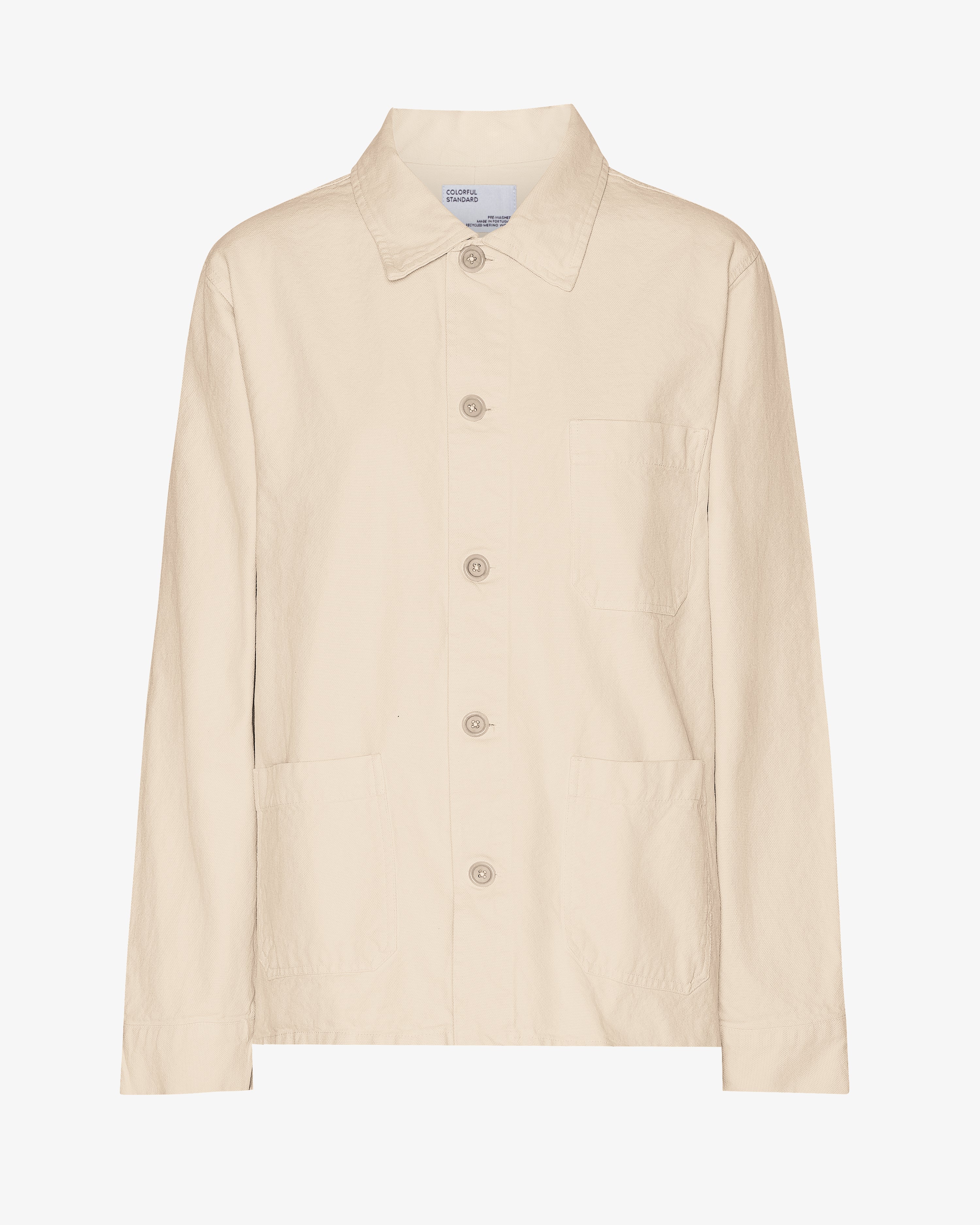 Organic Workwear Jacket for Men & Women - Ivory White Cotton Twill Jacket - Durable & Comfortable for Outdoor Work, Construction & Gardening