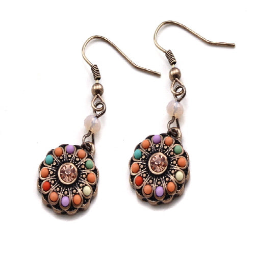 Peach Flower Earrings for Women - Elegant Floral Dangle Earrings for Spring & Summer | Perfect for Weddings, Parties & Everyday Wear